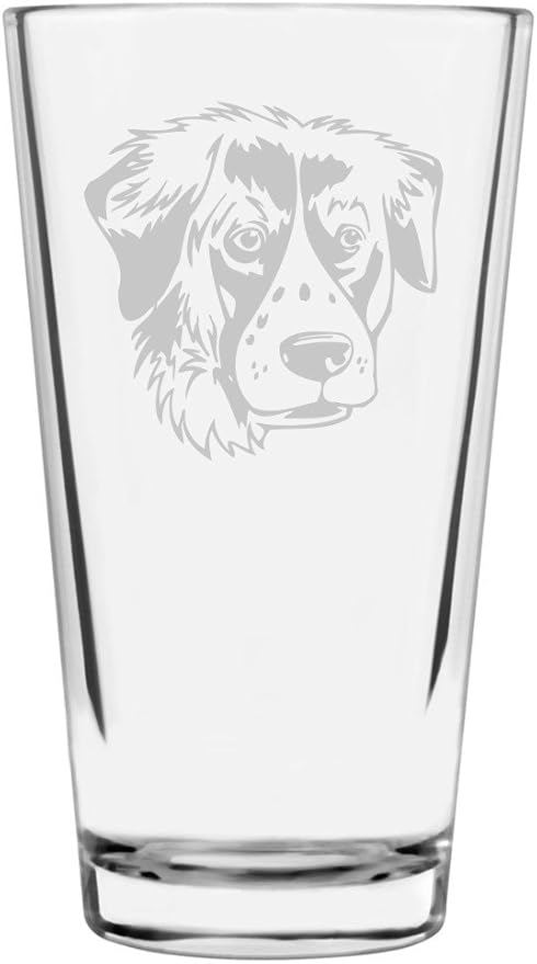 Large Munsterlander Custom Personalized Dog Themed Etched All Purpose 16oz Pint Glass