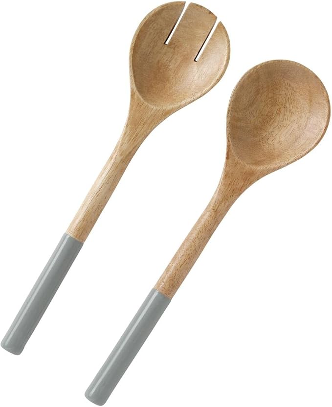 Folkulture Wooden Salad Servers, Salad Tongs by FOLKULTURE