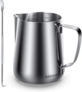 Milk Frothing Pitcher, Thicker Version 350ml 12oz Steaming Pitchers Stainless by Adorever