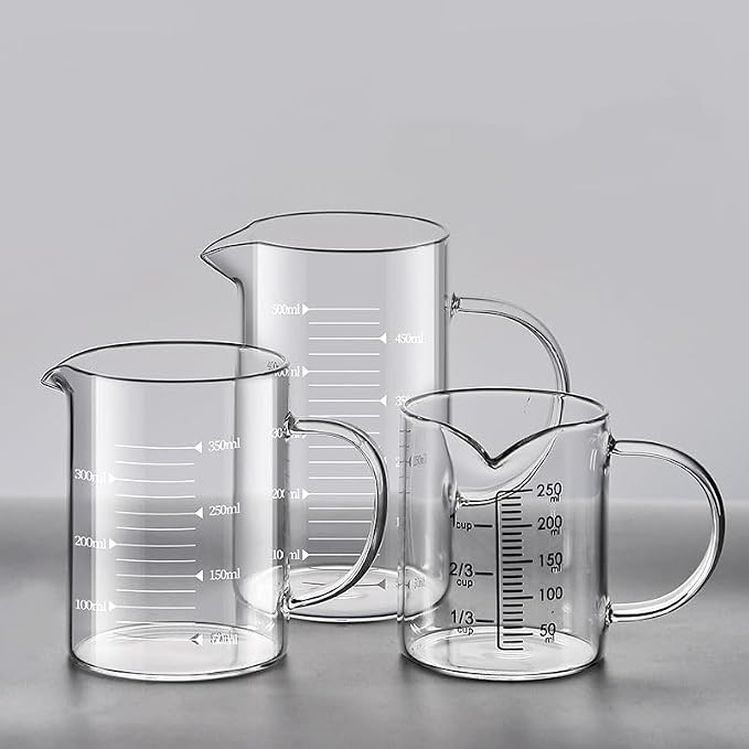 Glass Measuring Cup with V-Shaped Spout, High Borosilicate Glass, Easy-Read - Image 8