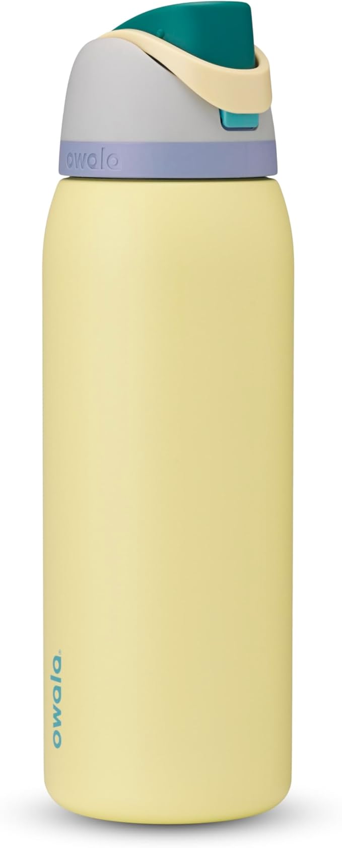 Owala FreeSip - Stainless Steel - 40-oz. - Grey/Yellow by Unknown