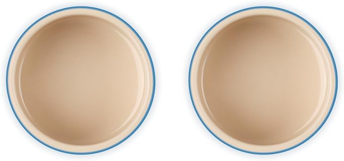 Le Creuset Stoneware Round Ramekin Straight Wall Set of 2, 7 oz. Each, Marseille