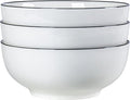 60 oz Large Pho Soup Bowls, Large Ramen Bowls, Rimmed Off-White Big Ceramic by Zscera