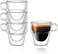 JoyJolt Stoiva Double Wall Insulated Espresso Glass Cups – 5 oz. Shot Cup by JoyJolt