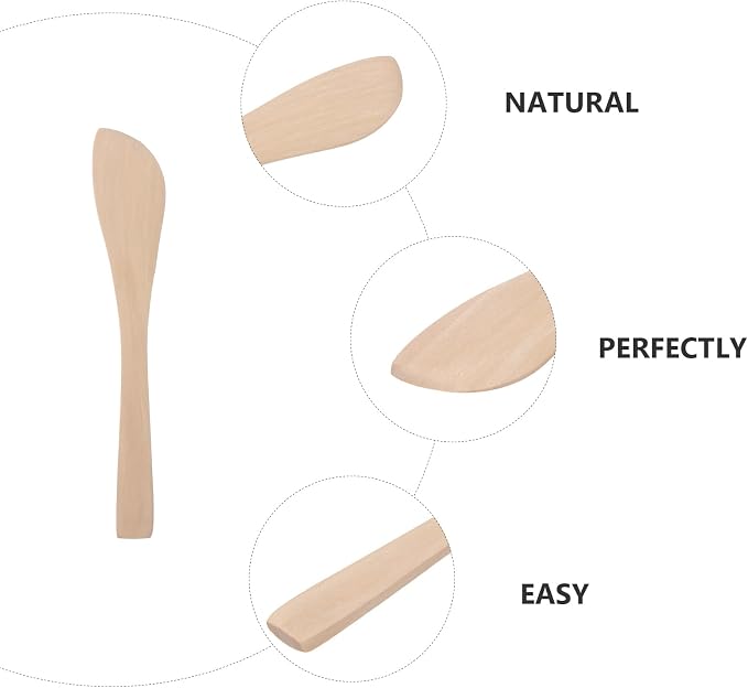 DOITOOL 20Pcs Wooden Butter Knife, 5.9 Inch Jelly Cheese Spreaders Bread - Image 8
