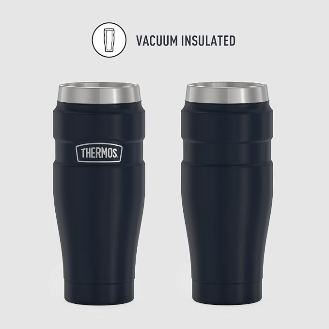 THERMOS Stainless King Travel Tumbler, 16 Ounce, Vacuum-Insulated | Midnight - Image 2