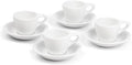 ANGELENO Coffee Espresso Cups Set of 4, 2.7oz Porcelain Ceramic Demitasse Cups by Angeleno