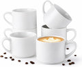 GBhome 14 OZ Coffee Mugs Set of 6, Stackable Matte White Coffee Cups Set | by GBhome