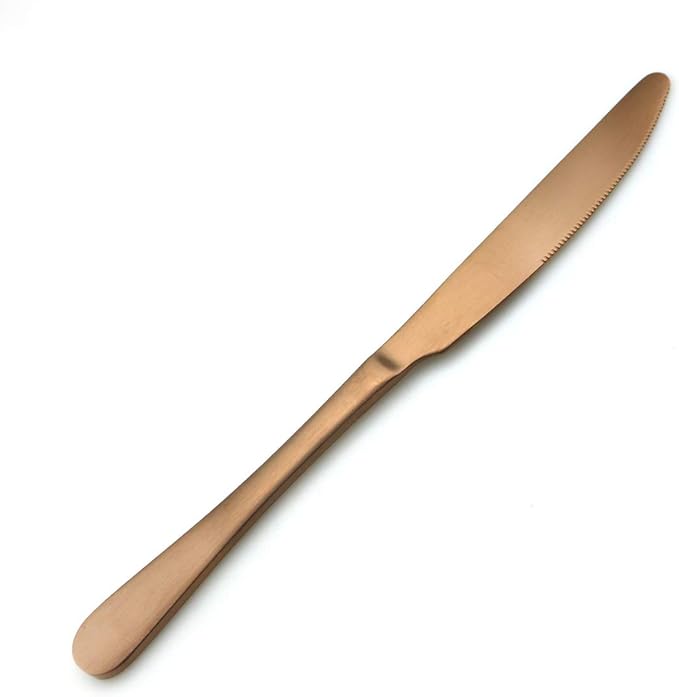 JASHII Modern Royal 20 Pcs Matte Rose Gold 18/10 Stainless Steel Utensils Cutlery Dinnerware Set w/ 4 Pcs Straw, Knife Fork and Spoon Flatware Set for Wedding Festival Christmas Party Service for 4