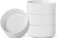 26 OZ Ceramic Cereal Bowls Set, 6 Inch, Modern White | Handcrafted, Dishwasher by Shrynxal
