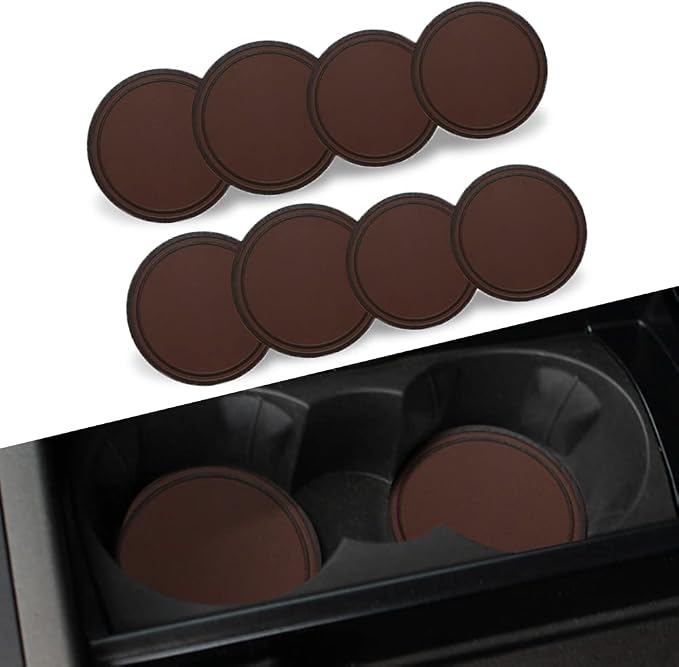 TripleAliners Cup Holder Insert Coasters Universal Fit | Leather Cup Holder by TripleAliners