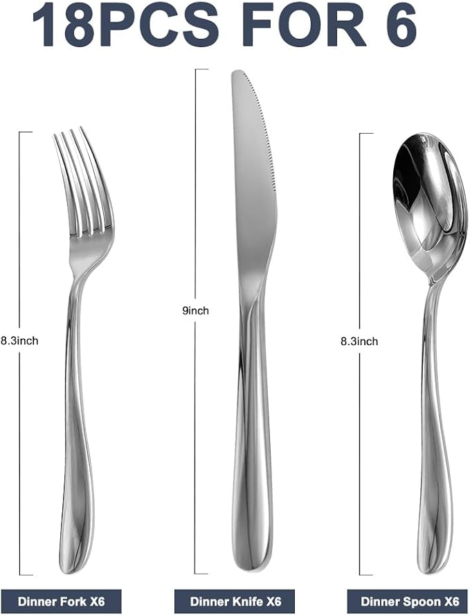 Stainless Steel 18PCS Dinner Set combo - Image 2