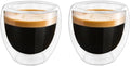 Double Wall Expresso Cups, 3 Ounce Glass Espresso Mugs by HomeyEra