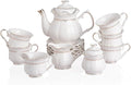 Sweejar Porcelain Tea Set With Gold Trim by Sweejarco1949