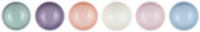 Le Creuset Stoneware Set Of 6 Vancouver Pinch Bowls, Pastel Multi Color