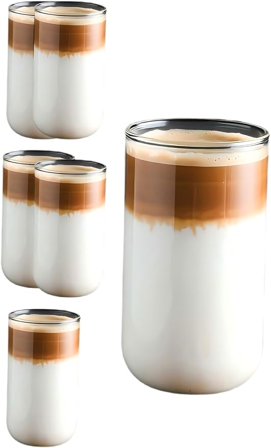6 pieces round glass coffee cups 17.3 oz modern highball glasses cute cocktail by MSPOQMRSF