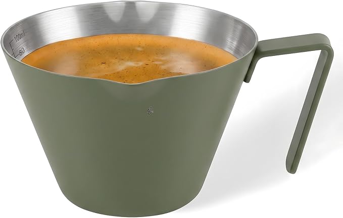 YARRAMATE Stainless Steel Espresso Shot Cup, 3.4oz/100ml | Heat Insulated Grip by YARRAMATE