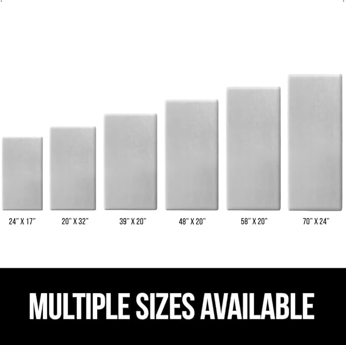 GORILLA GRIP Comfortable Cushioned Kitchen Mats for Floor, 48x20, Waterproof and Stain Resistant Soft Top, 3/4 Inch Thick Ergonomic Standing Desk Anti Fatigue Mat, Foam Supports Feet, Light Gray