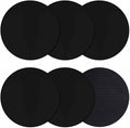 Black Coasters Set of 6, Solid Color Farmhouse Black Soft Absorbent Coasters by PIEPLE