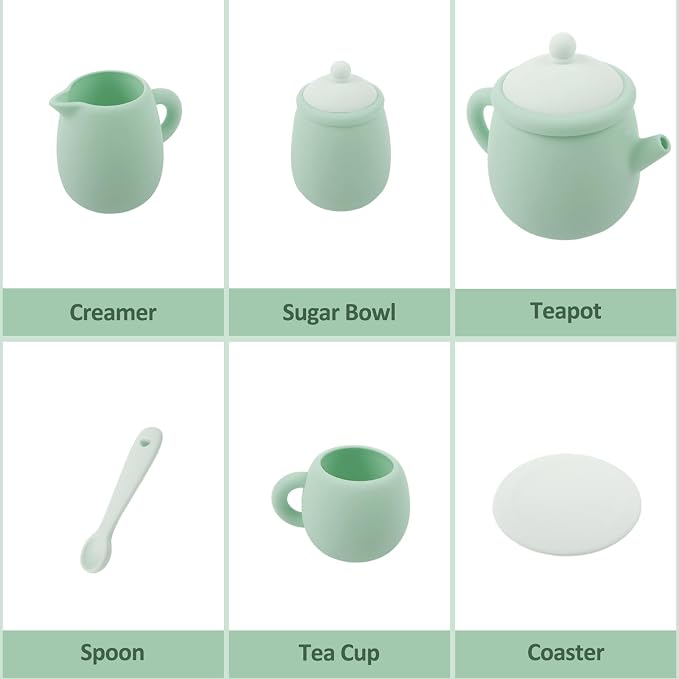 MCGMITT Silicone Tea Set, Tea Party Set - Image 4