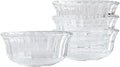 HillSpring Small Glass Bowls for Dessert, or Nuts, 4.5" Textured Bowls Set for by HillSpring