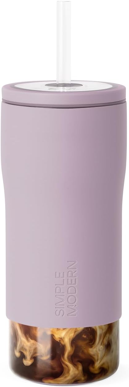Simple Modern Glass Iced Coffee Cup by Unknown