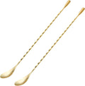 Bar Spoon Cocktail Mixing Stirrers, 12” Long Handle, Long Drink Spoons by Briout