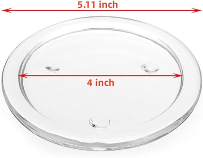 Glass Candle Holder Clear Beautiful Transparent Round Candle Plate - Image 2