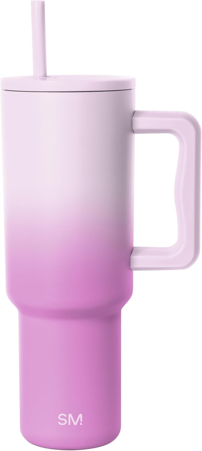 Simple Modern Tumbler with Handle and Straw | 40oz | Ombré | Trek Tumbler by Unknown