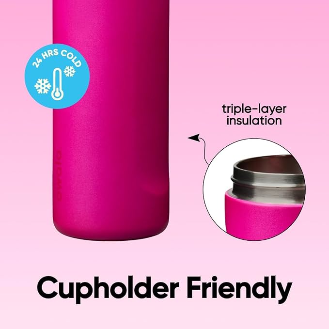Owala FreeSip Stainless Steel Water Bottle 24 oz Read My Lips - Image 5
