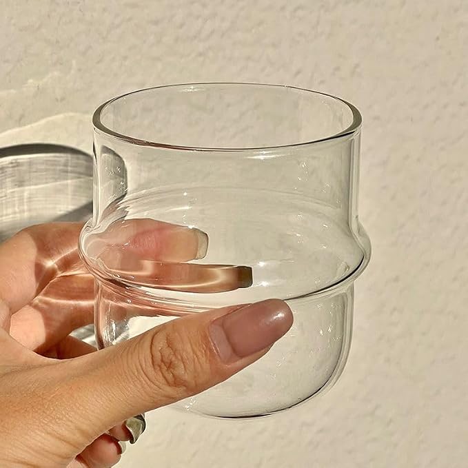 2 pcs Borosilicate Tumblers, Coffee Cup Milk Cup, Heat Resistant Hot and Cold - Image 3