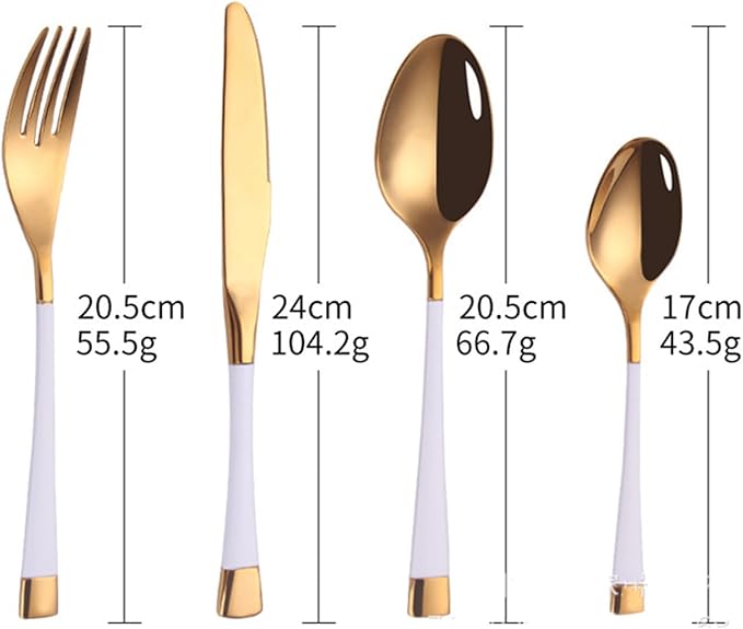 Blue-Gold Silverware ZILNEHZ Flatware Set for 10 Stainless Steel Cutlery Set Elegance Luxury Tableware Set Forks and Spoons Utensil Sets for Home Restaurant Dishwasher Safe