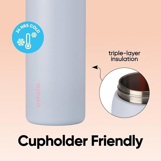 Owala FreeSip Stainless Steel Water Bottle 24 oz Beach House - Image 4