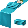 Teal Blue Satin Table Runner, 12x108 Inches, 2 Pack | Premium Satin, Smooth by VCUSUELER