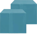 HolidayIdeas 2 Pack Square Fitted Table Covers - 34 x 34 Inch -Card Table Clothes Washable Tablecloth Protectors for Parties, Holiday Dinner, Trade Show, Vendor Stand, Teal