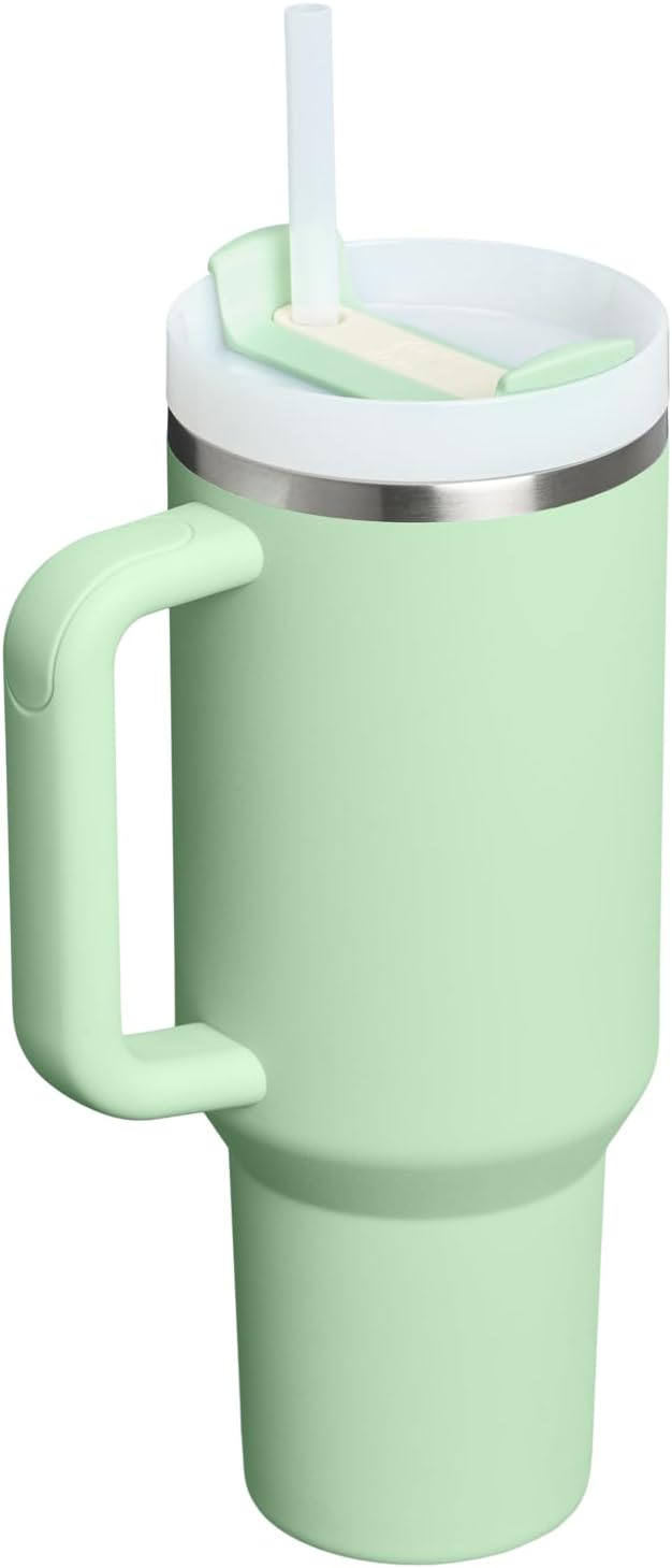 STANLEY Quencher H2.0 Flow State Tumbler, 40 oz, Pistachio | Handle and Straw | - Image 3