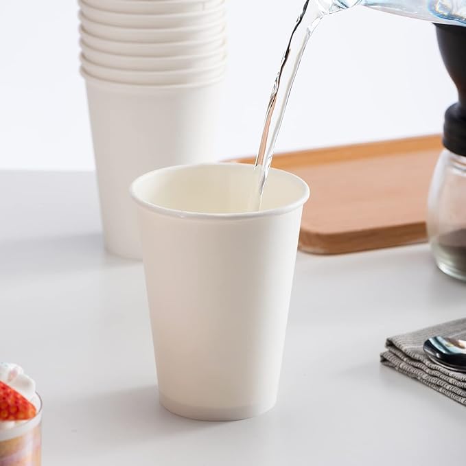 RACETOP 1000 pack 12 oz Disposable Coffee Cups, Hot Paper Cups Ideal for Party, Home, Office