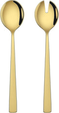 Gold Salad Serving Utensils Set of 2, 9.4 Inch Stainless Steel Salad Tossing by DEHOVKitchen