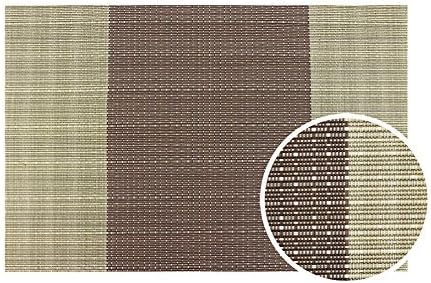 New Star Foodservice 28249 Crossweave Woven Vinyl Placemats, Set of 4, Wild Oak