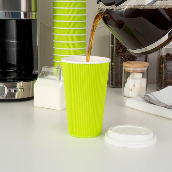 Restaurantware Coffee Cups 500 Pack of 16 oz Ripple Wall Insulated Coffee Cups - Image 11