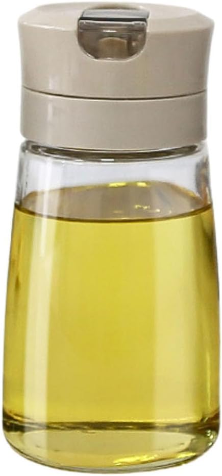 Simple Style Leak-Proof Glass Cruet Bottle 420ml, Oil & Vinegar Dispenser with Sealed Pour Spout, Wide Mouth, Easy to Clean, Kitchen & Dining Essential