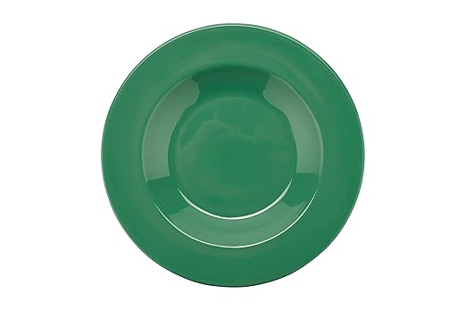 G.E.T. B-1611-FG-EC Melamine Pasta Bowl with Wide Rim, 16 Ounce, Forest Green (Set of 4)