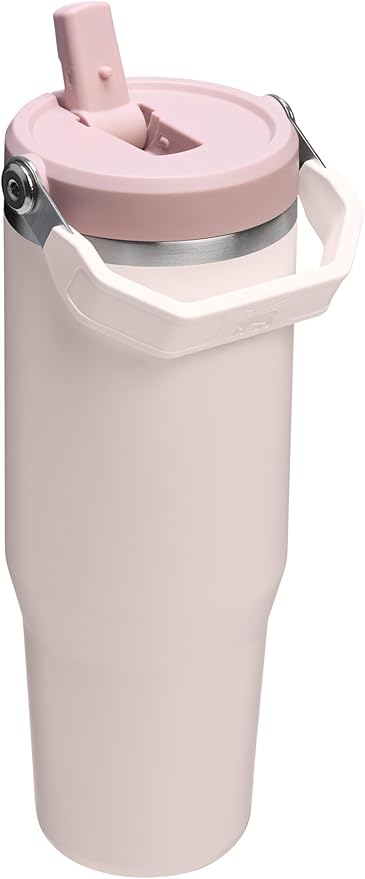 STANLEY IceFlow 2.0 Flip Straw Tumbler, 30 oz, Rose Quartz | Easy Carry Handle - Image 3