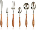 6-Piece Vintage Luxury 18/10 Stainless Steel Silverware Set by BLEWAR