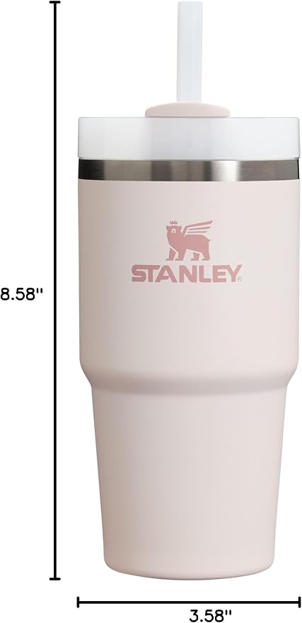 STANLEY Quencher H2.0 Flow State Tumbler, 20 oz, Rose Quartz 2.0 | Straw and - Image 10