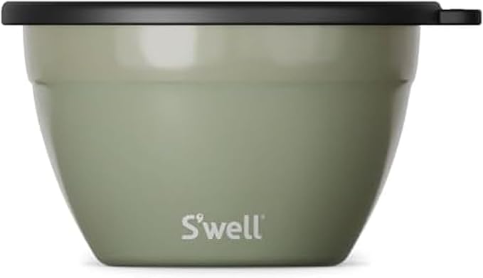 S'well Stainless Steel Salad Bowl Kit, Mountain Sage, Comes by Swell
