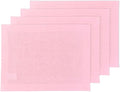 Solino Home Linen Placemats Set of 4 - Pink Lemonade Placemats 14 x 19 Inch - 100% Pure Linen Table Place Mats for Valentines, Spring, Easter - Fete
