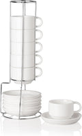 Sweejar Ceramic Espresso Cups Set of 6, Espresso Cup Stackable, 4 Oz Stackable by Sweejarco1949