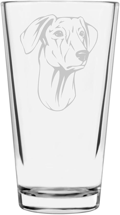 Sloughi Custom Personalized Dog Themed Etched All Purpose 16oz Pint Glass