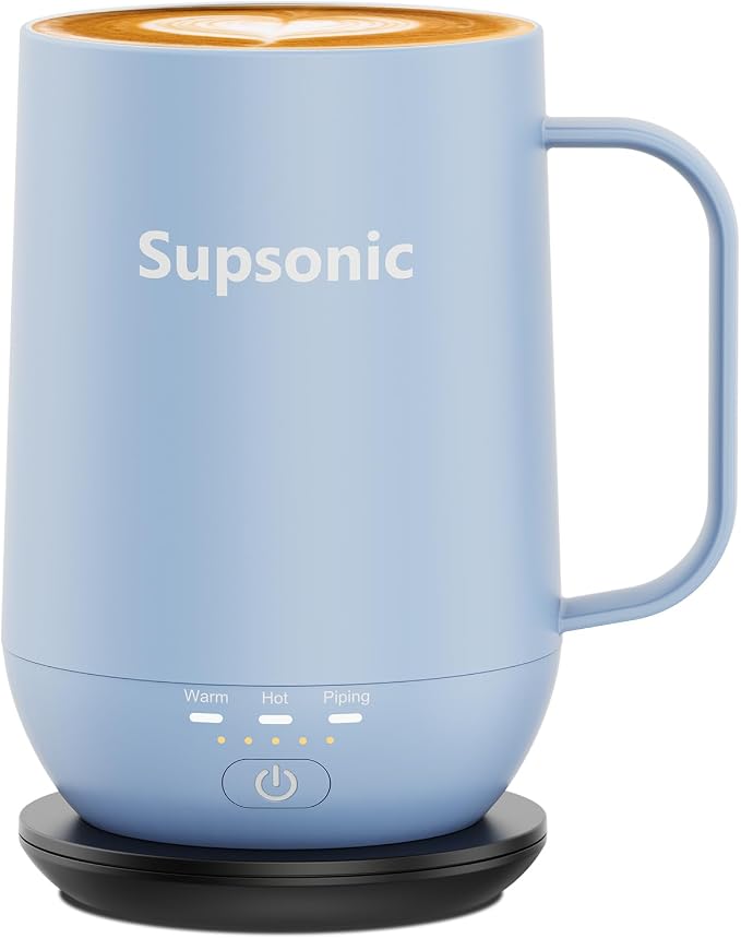 Supsonic - 16oz Self Heating Coffee Mug, Smart Heated Coffee Mug Faster by Supsonic